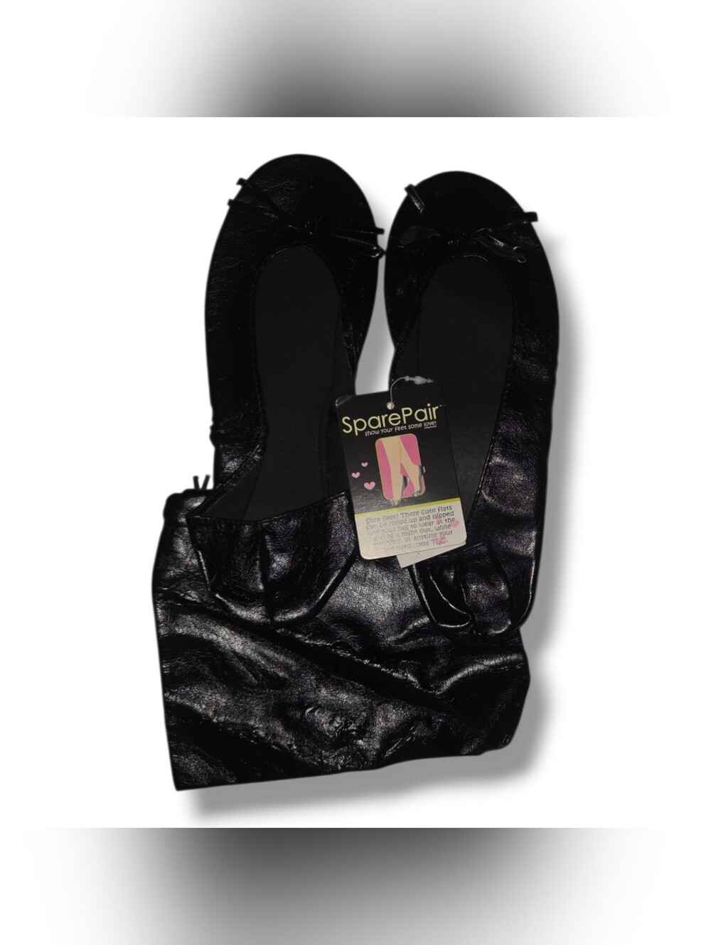 Foldable Ballet Flats - Black